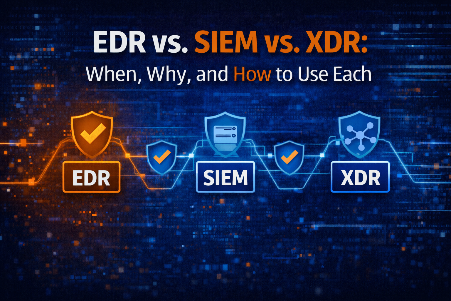 XDR vs. SIEM vs. EDR: When, Why, and How to Use Each 